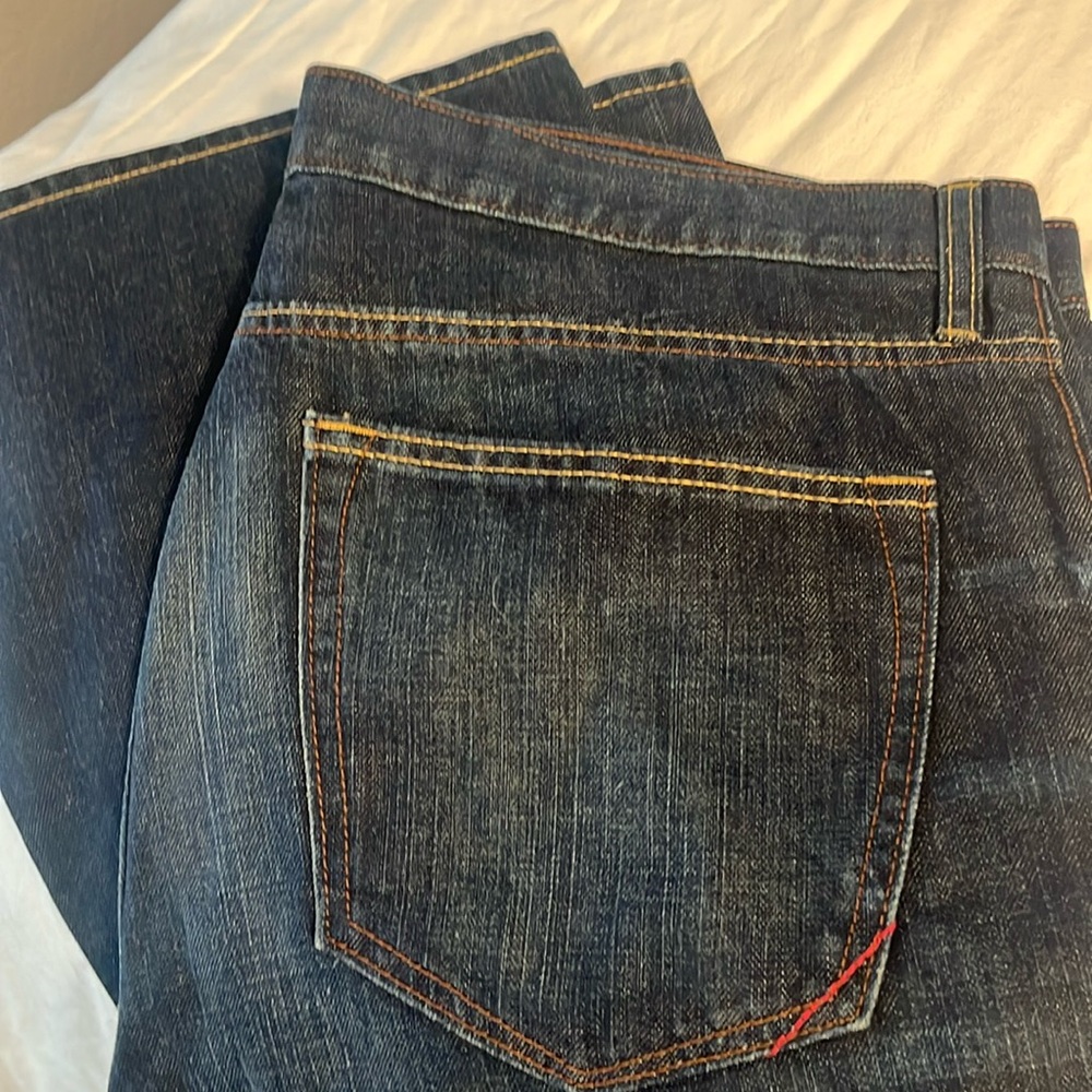 Classic Men's Dark Blue Denim Jeans